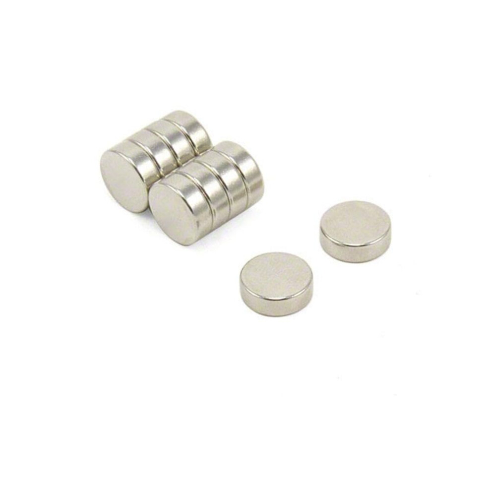 N42 Neodymium Magnet For Arts, Crafts, Model Making, Diy, Hobbies, Office And Home - 12Mm Dia X 4Mm Thick - 3Kg Pull - Pack Of 10 5055641214250