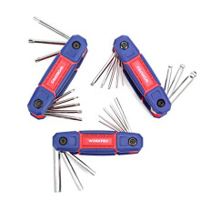 24PC Folding Hex Key Set, Metric Ball End Key and Hex Keys, Torx Keys, Hexagonal Wrench Key Set for Bikes Automobile Machinery Repair