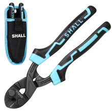 8-Inch Mini Bolt Cutter, Small Heavy Duty Wire Cutter, Two-Color Ergonomic Handle, Grip Area for Pulling Nails & Gripping Wires, More Efficient