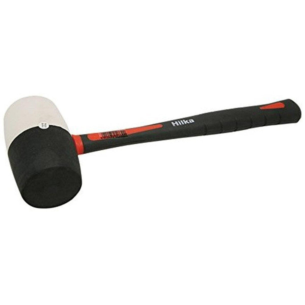 62303032 32 oz Double Faced Rubber Mallet, White,black