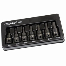 Tools 7PC 3/8" DR Impact Hex Bit Sockets 3mm - 10mm 3634