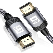 4K HDMI Cable 3M, HDMI 2.0 Cable High Speed 18Gbps Nylon Braided HDMI Lead Support 4K@60Hz 2K@144/165Hz,2160p,1080p,3D,HDCP 2.2,ARC Compatible
