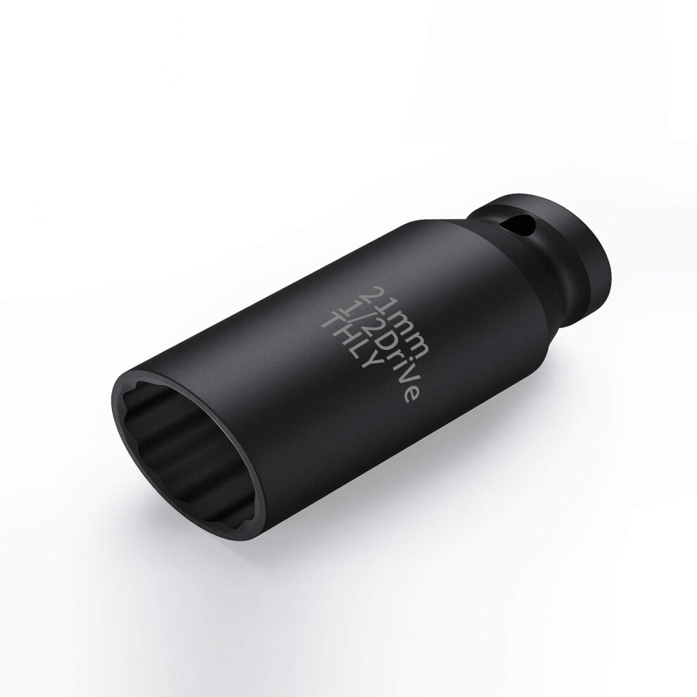 21Mm Socket 1/2 Drive, 1/2 Inch Impact Metric 12-Point Deep Axle Nut Socket Set, Cr-Mo For Easy Removal Of Axle Shaft Nuts (21Mm) 8711566997520