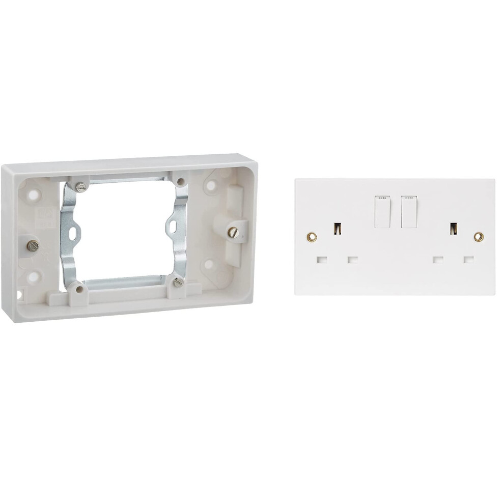 Mr. Gadget Solutions Single Socket To Double Socket Converter (1 Gang To 2 Gang) Complete Set 5056413019752