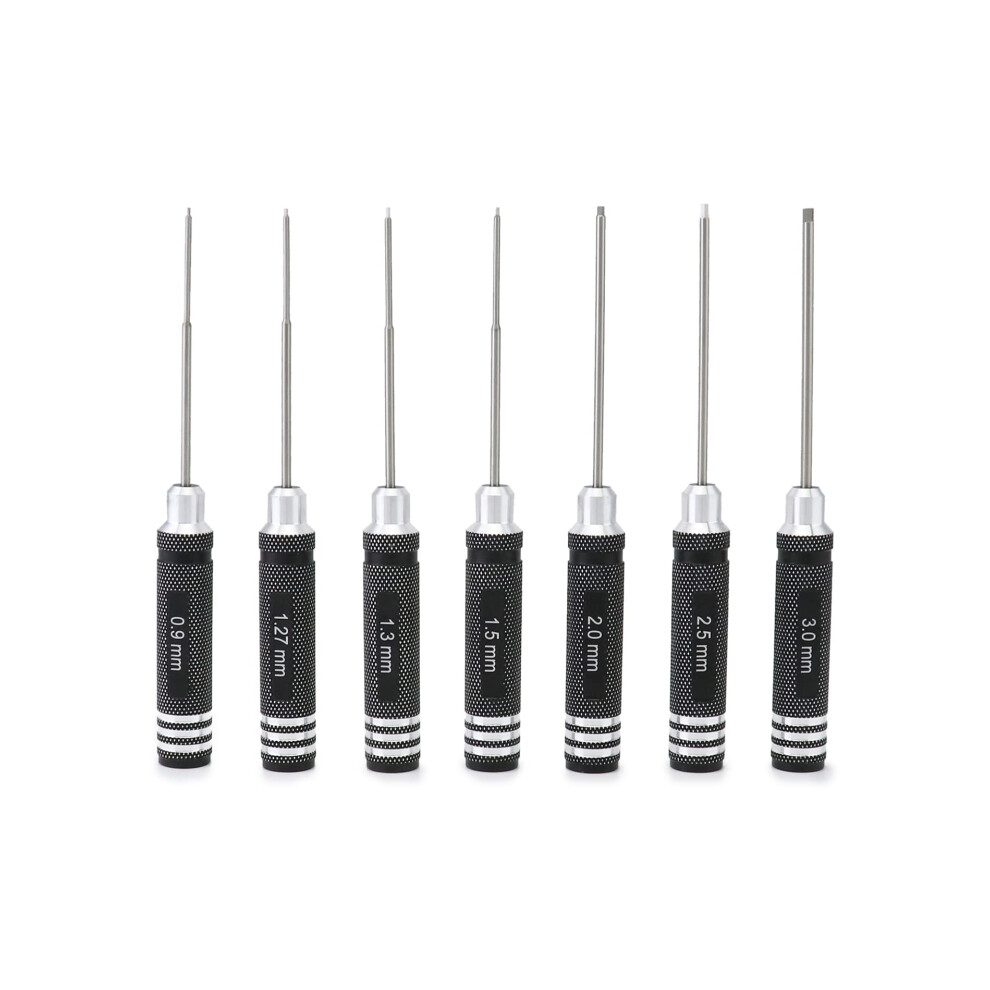 QWORK 7pcs Hex Screw Driver Set, RC Tools Kit, for Helicopter Multirotors Models, RC Car Boat Drone, 0.9mm 1.27mm 1.3mm 1.5mm 2.0mm 2.5mm 3.0mm-image-OPC-PFDFM5X-NEW
