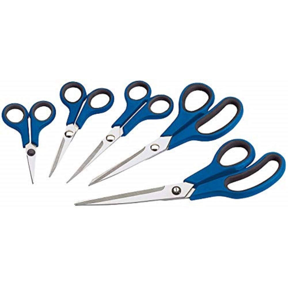 75552 5-Piece Soft-Grip Household Scissors Set,Blue