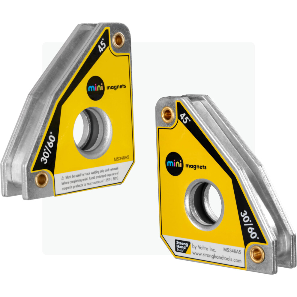 Mini MAG, Welding Squares, Multi Angle: 30, 60, 45, 90, Magnetic Pull Force: 25 Lbs, Dimension: 2-5/16" X 2", Tig Welding, Fabrication Squares-image-OPC-PFDFM97-NEW