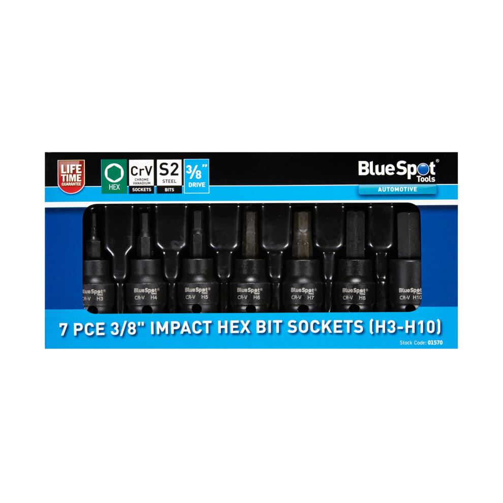 7 Pce 3/8 Impact Hex Bits (H3-H10) 5028734015706