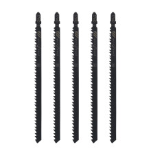 5Pcs T744D Jigsaw Blades High Carbon Steel 6 TPI 150mm Working Length Straight Fast Cutting T-Shank Jig Saw Blades for Wood Plastic