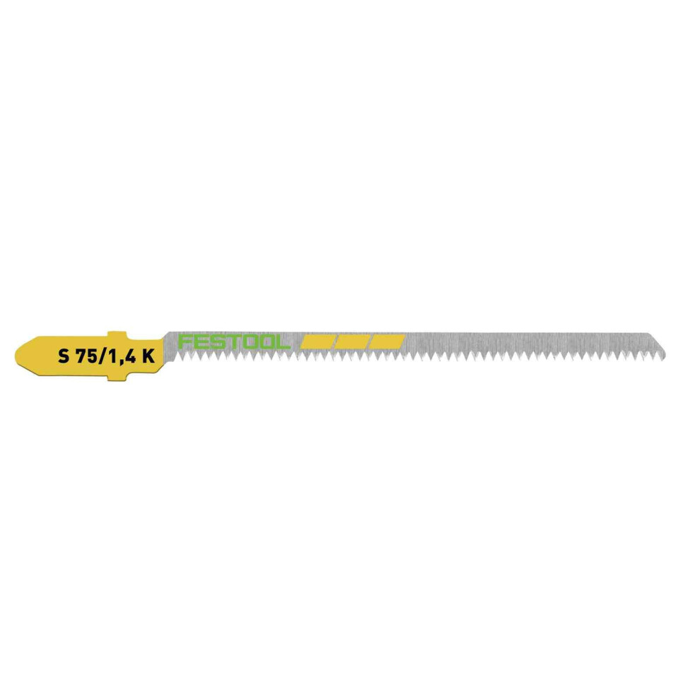 204267 Jigsaw Blade 5-Pieces, 1.4 mm Tooth Pitch, 75 mm Tooth Length
