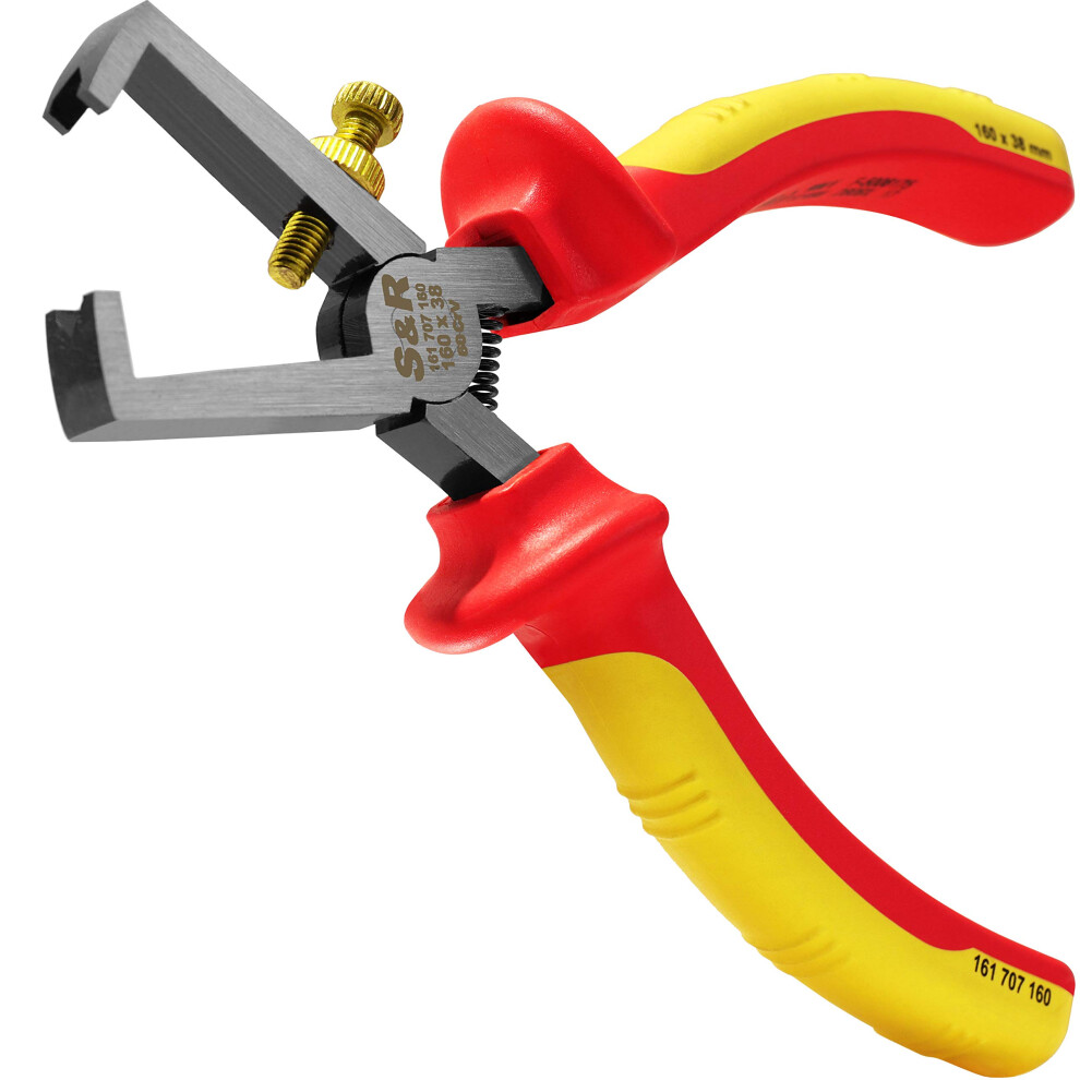 Vde Stripping Pliers 160Mm, 1000V Vde, Made Of Chrome Vanadium Steel, Phosphated 4045317071608