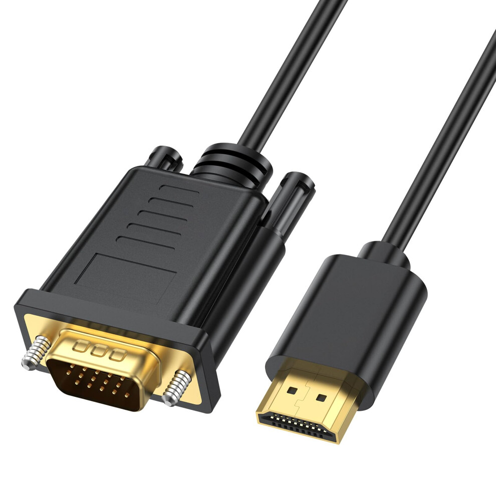 Hdmi To Vga Cable, Hdmi Digital To Vga Analog Video Converter Cable For Desktop, Laptop, Pc, Monitor, Projector, Hdtv, Chromebook, Raspberry Pi, Roku, 784956544855