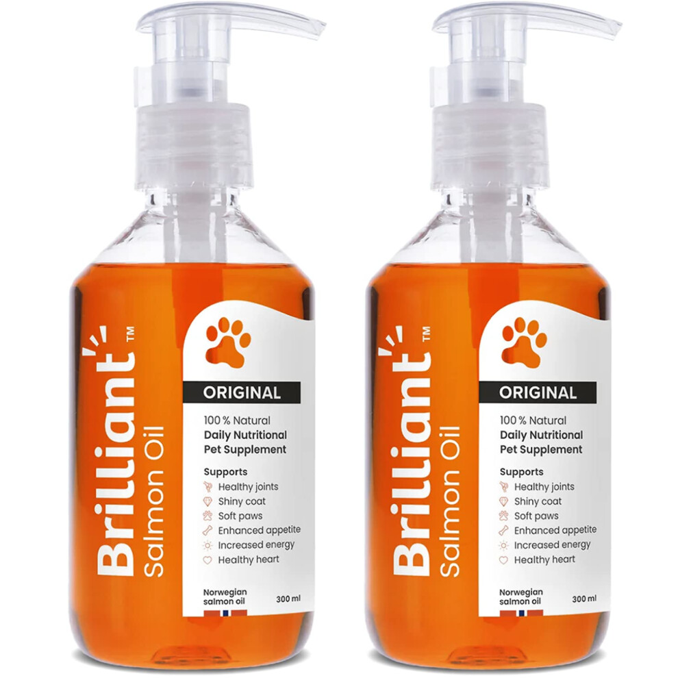 Hofseth Biocare Salmon Brilliant Oil For Dogs, Cats, Puppy, Horse, Ferret & Pets - Pure Omega, 6 & 9 Fish Oil Food Supplement | Treats Itchy Skin, Joint Care, Heart Size 3