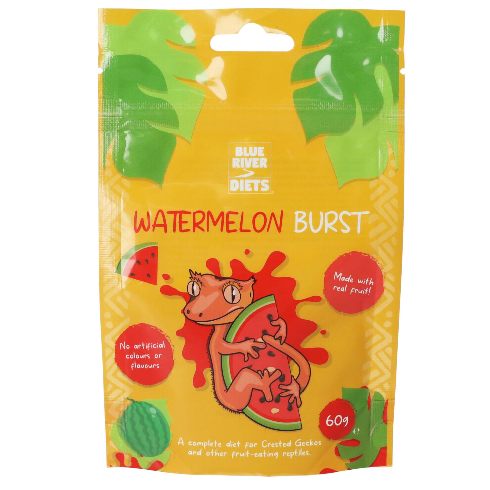 Complete Crested Gecko Food | All Natural Gecko Food Made in the UK (60g, Watermelon Burst)