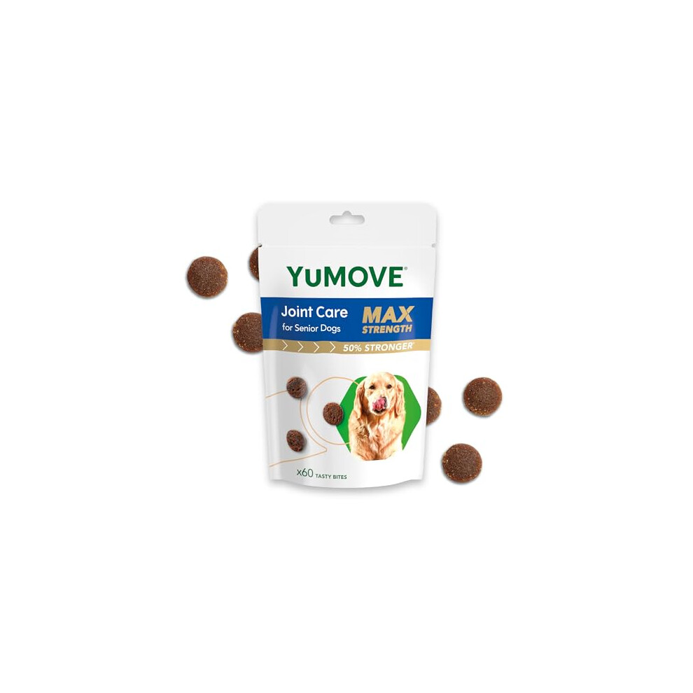 Yumove Senior Max Strength Tasty Bites | Maximum Strength Joint Supplement For Older, Stiff Dogs With Glucosamine, Chondroitin, Lipped Mussel | Aged 9+ Green