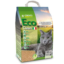 Eco Clean Litter 10 L - Clumping Cat Litter, Biodegradable, flushes down the toilet, 100% vegetable, Long lasting Anti-odor Sand
