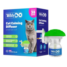 Calming Diffuser for Cats | UK Plug In |Days Starter Kit | Free Calming Collar | Reduce Spraying, Scratching and Other Problematic Behaviors | Calming