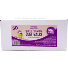 Insect Suet Fat Balls for Wild Birds - High Energy Wild Bird Food for Small Birds to Large, Bird Suet Balls for Wild Birds 50 Pack 85g