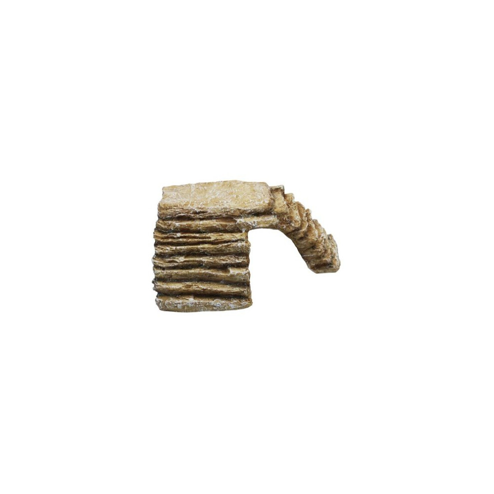 Komodo Basking Platform Corner Ramp, Small, Sandstone, Decor For Terrariums And Vivariums, Reptile Decor, Reptile Hideout, Aquarium Decor, Reptile Accessory
