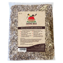 Beech Wood Chips For Hamsters Tortoises Reptiles Snakes Lizards Birds 5L - Versatile Substrate - Absorbent & Biodegradable - Heat Treated - Makes