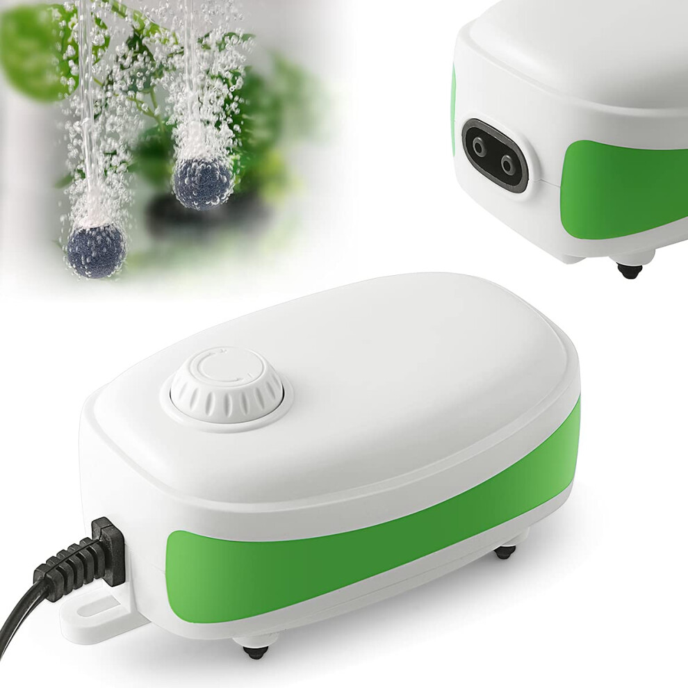 Fedour 5W Adjustable Aquarium Air Pump, 10L/Min Powerful And Quiet Aquarium Aerator Pump For Fish Tank Up To 600L