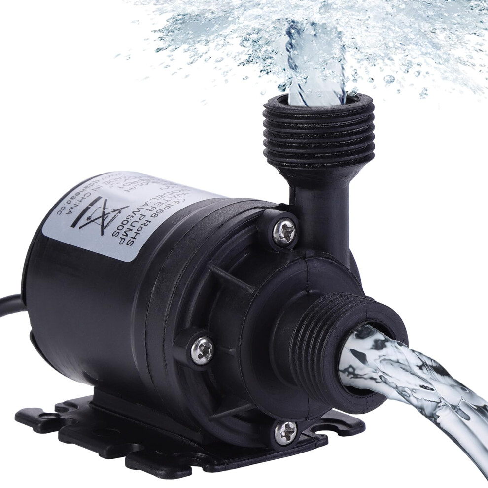 Brushless Submersible Water Pump DC 12V Amphibious Pump 800L/H 5M for Pond Aquarium Fish Tank Solar Fountain Pool Water Circulation System