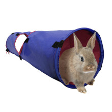 Pet Tunnel, Small Animal Tunnel for Rabbits and Guinea Pigs, Blue/Red, 61397