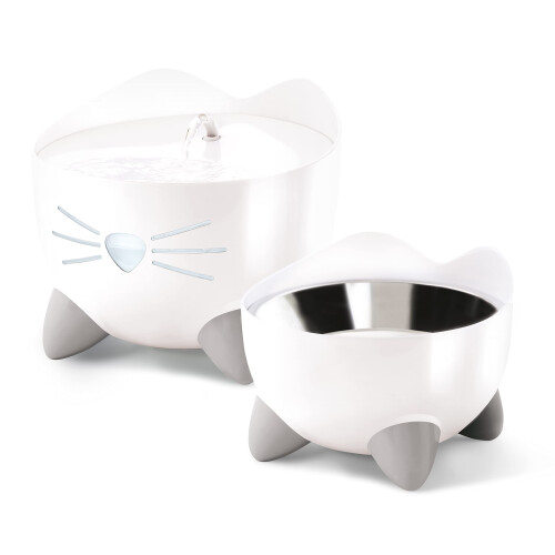 Catit Pixi Elevated Feeding Dish White 2