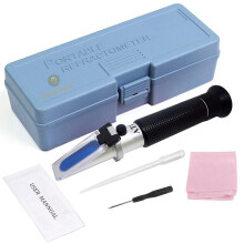 Aquarium Refractometer, 7.6 Inches, Measure Salinity of Water, Remarkable Accuracy, Includes Calibration Tool, Ensures Overall Health of Plant and