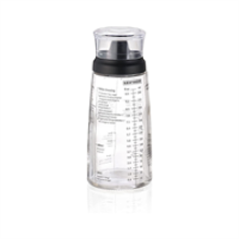 Leifheit Salad Dressing Shaker 5 Imprinted Recipes Glass Bottle 300ml