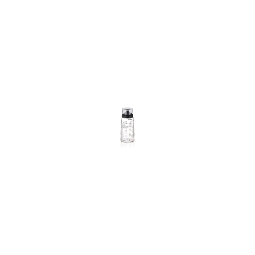 Leifheit Salad Dressing Shaker 5 Imprinted Recipes Glass Bottle 300Ml Black
