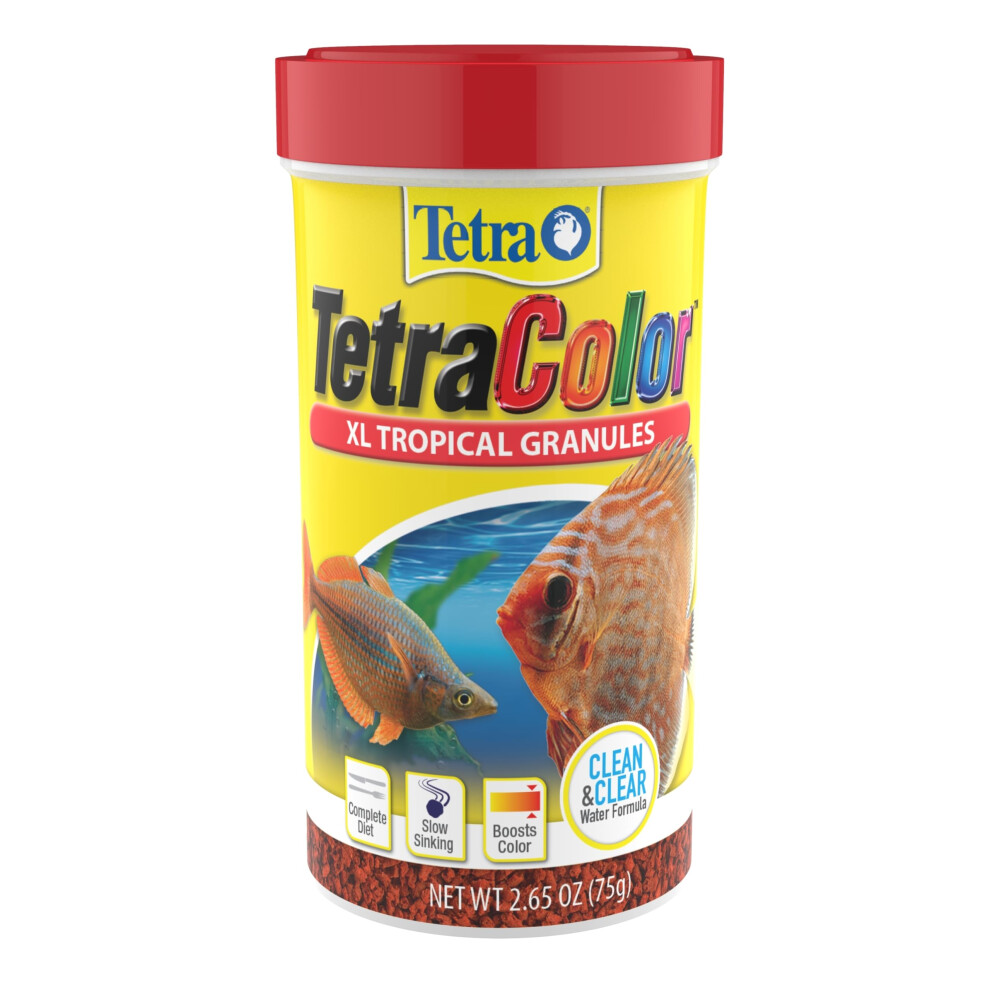 TetraColor XL Tropical Granules with Natural Color Enhancer, 2.65 Oz