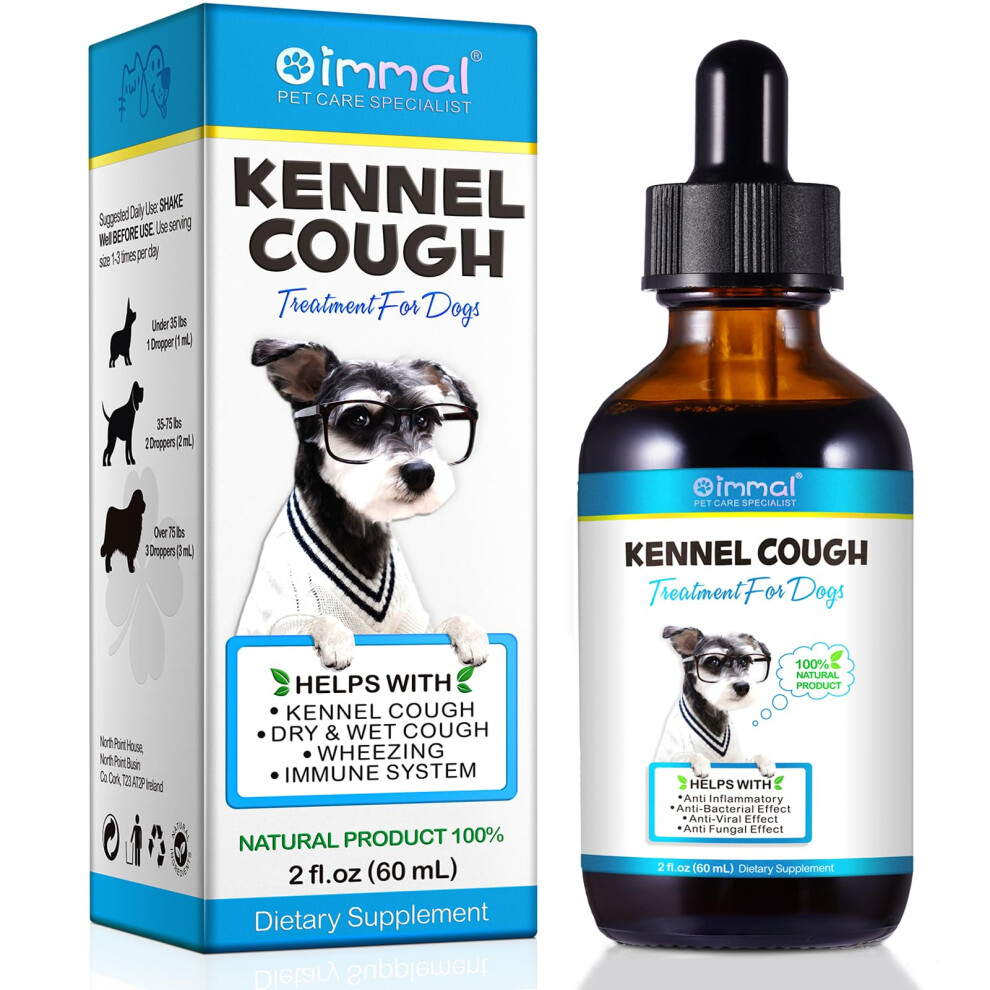 Kennel Cough Treatment for Dogs - Dog Cough - Kennel Cough - Dog Allergy Itch Relief - Dry, Wet & Barky Cough Relief for Dogs - Dog Cough Suppressant