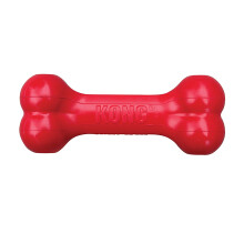 KONG Goodie Bone - Duurzaam Natuurlijk Rubber Hondenspeeltje, Stimuleert Mentale Betrokkenheid - Treat Dispensing - Rood - Voor Middelgrote Honden