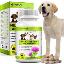 Milk Thistle Tablets for Dogs, 180 Tablets Supports Liver Function, Detoxification, Immune System Heath, Natural Supplement