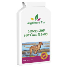 Omega 3 6 9 Fish Oil Complex for Dogs & Cats 120 Soft gels | Supplement With Added Vitamin E | Support Healthy Skin & Coat, Healthy heart, Joint &