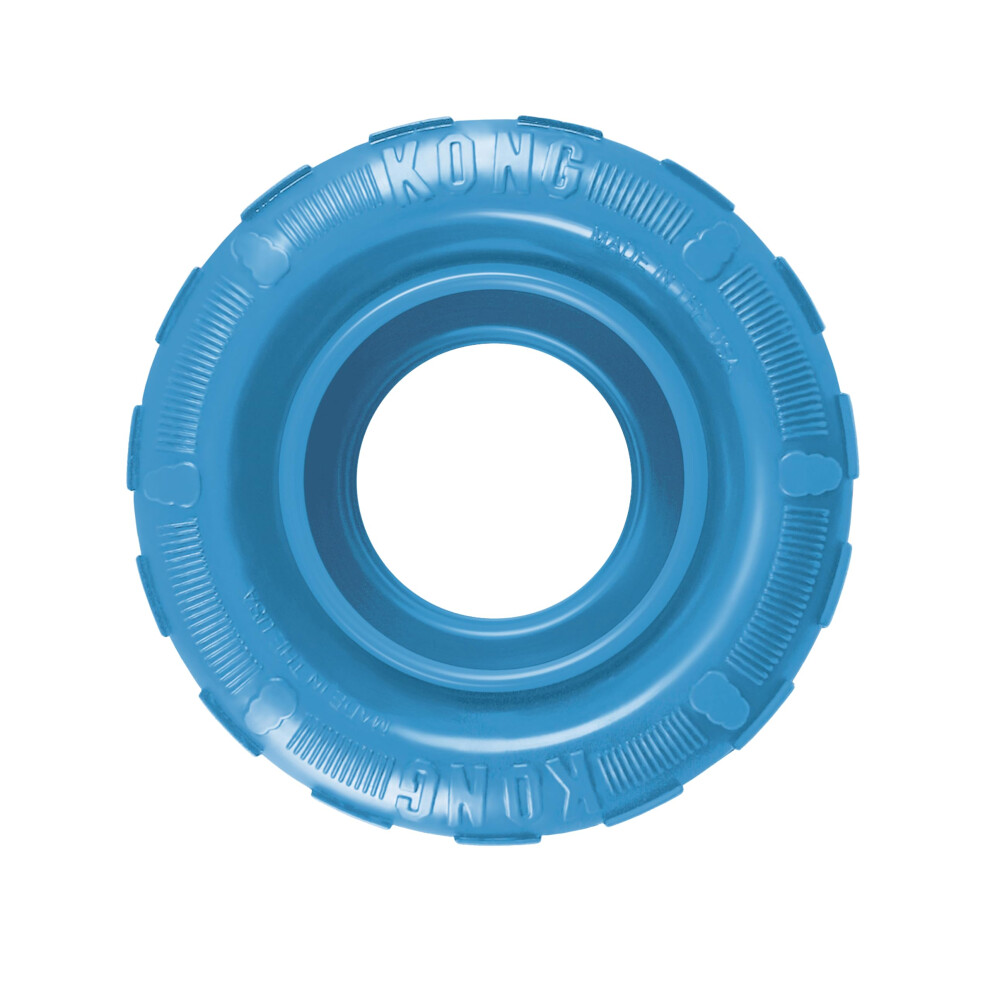 Kong - Puppy Tires - Soft Rubber Chew Toy And Treat Dispenser - For Medium/Large Puppies (Assorted Colors)