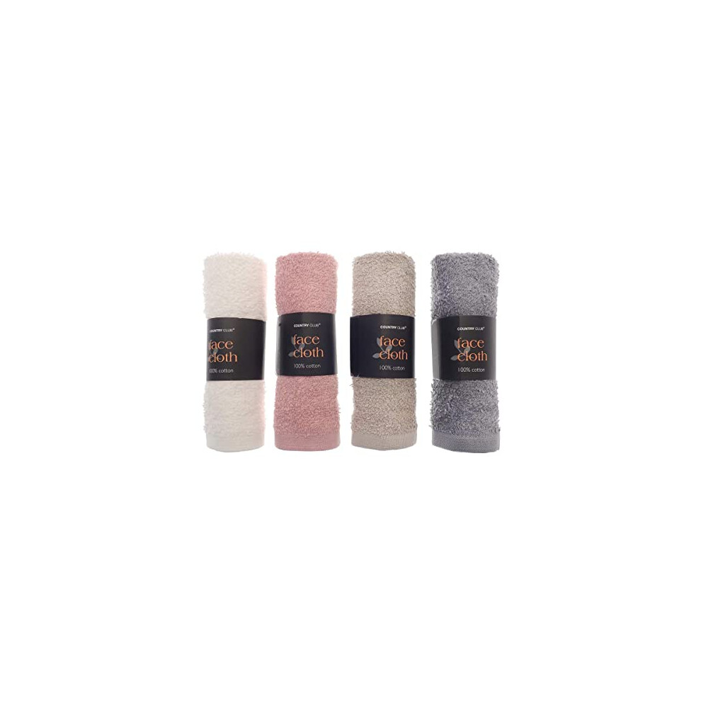 Online Kitchenware Country Club Set Of 4 Super Soft Face Cloths