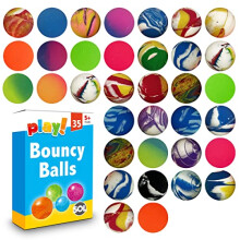 35pk Small Bouncy Balls for Kids Party Bags 22mm, Fun Party Fillers for Kids Party Bags, Bouncy Ball Party Bag Fillers for Kids Unisex, Rubber Balls