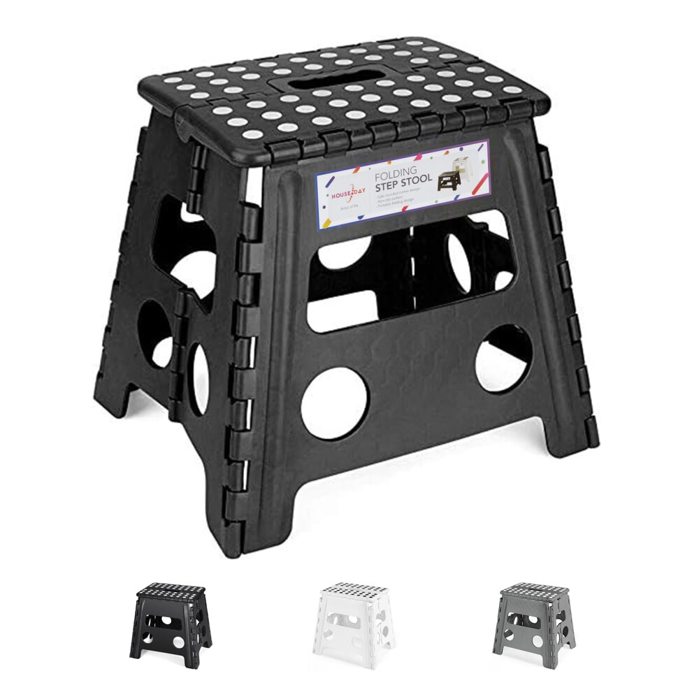Folding Step Stool 13 Inch(33Cm) Height Medium Heavy Duty Foldable Stool For Adults, Large Foldable Children's Step Stool Non-Slip Folding Stool 742089559931