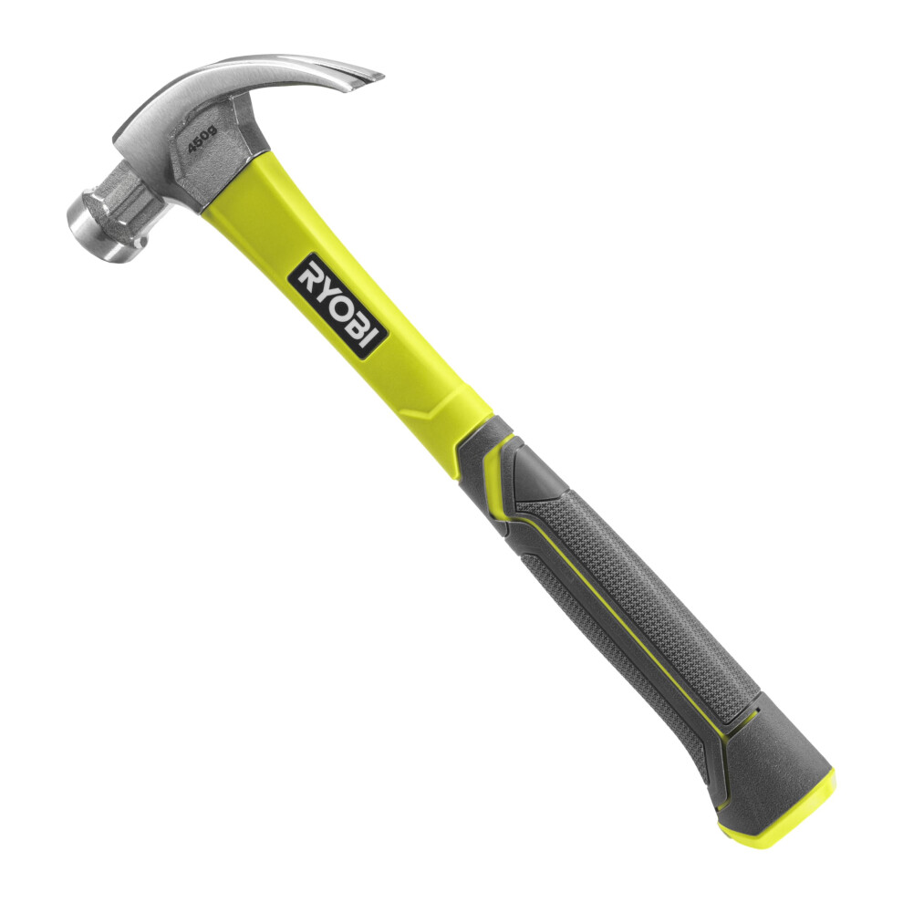 Ryobi Rhhcc450 450Gr Fibreglass Curved Claw Hammer, & Antracite Green