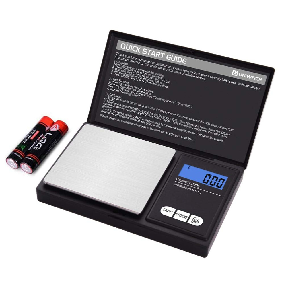 Gram Scale,200 gx0.01 g(7.05 oz x 0.001 oz) Digital Pocket Scale,Electronic Smart Weigh Scale,Portable Small Jewelry Scale Grams and Ounces,Mini Scale