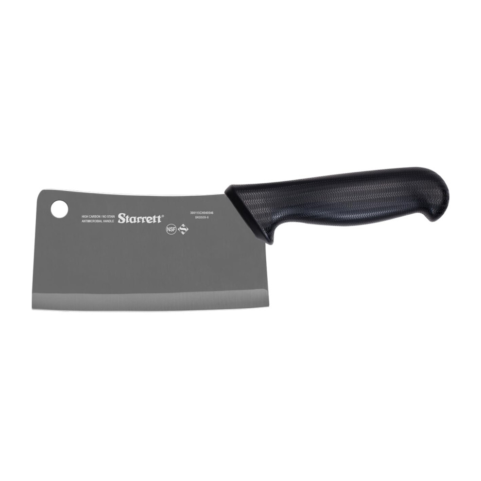 Chef's Butcher's Cleaver Knife - BKB509-6 Wide Rectangular 6" (150mm) Professional Kitchen Knife - Black Handle