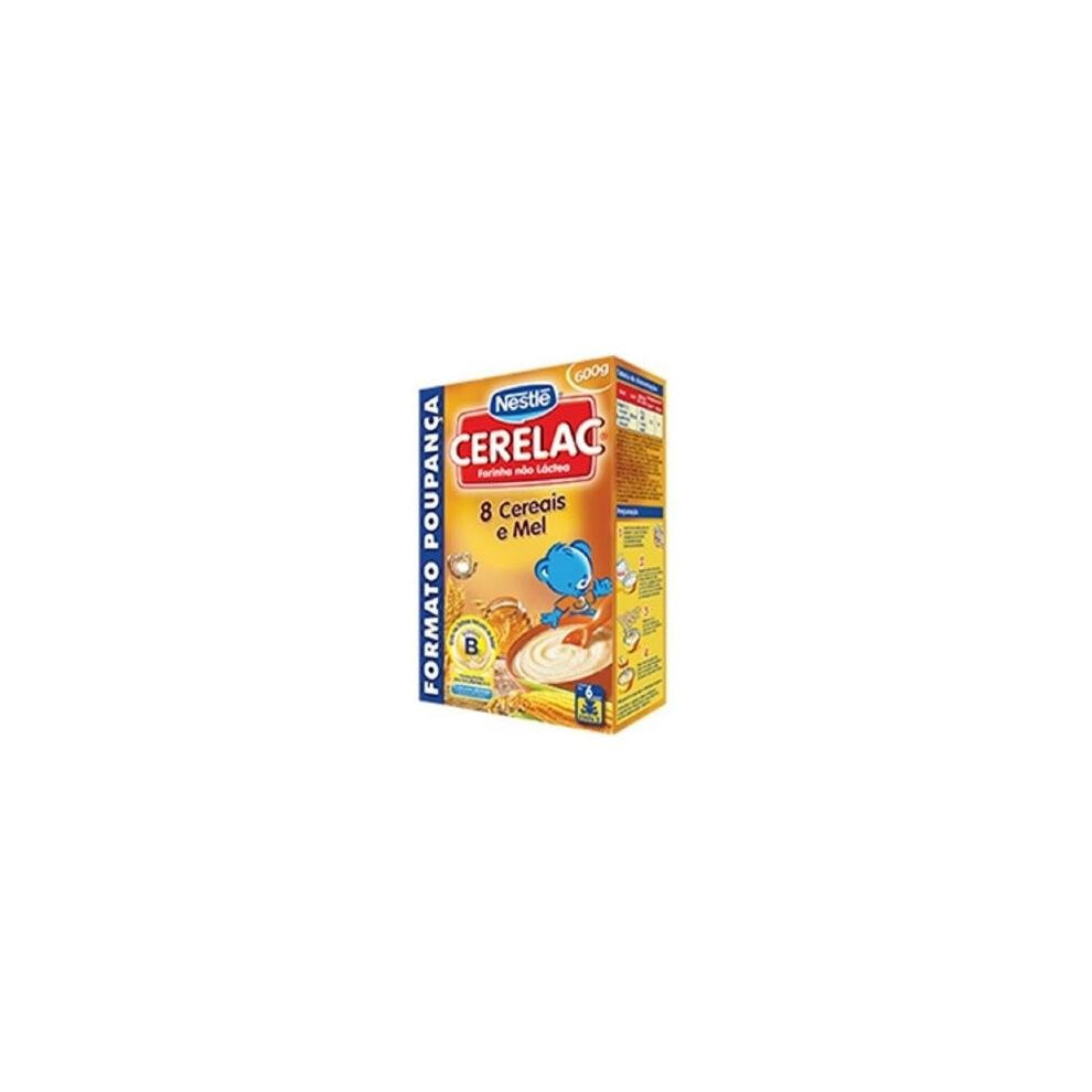 Milk Porridge with 8 Cereals and Honey, Country of Origin Portugal, 250g - CERELAC 8 Cereais E Mel