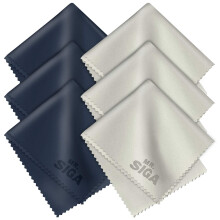Premium Microfiber Cleaning Cloths for Lens, Eyeglasses, Screens, Tablets, Glasses, 6 Pack, 6 x 7 inches (15 x 18 cm)