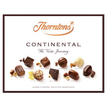 Continental Chocolate Gift, Perfect for Sharing, Gifts for Women and Men, Unique Flavours Milk, White, Dark Chocolate, 264g