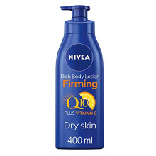 Q10 Firming Rich Body Lotion with Vitamin C (400ml), NIVEA Moisturiser for Firmer Skin with Q10 and Vitamin C, NIVEA Body Lotion for Dry Skin , Pack
