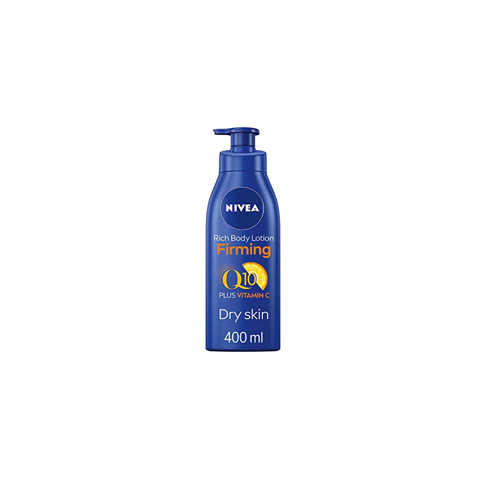 Nivea Q10 Firming Rich Body Lotion With Vitamin C (400Ml), Moisturiser For Firmer Skin With Q10 And Vitamin C, Body Lotion For Dry Skin Pack