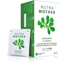 (1 pack) Nutra Tea Nutra Mother – Fenugreek & Fennel Herbal Tea | 20 Biodegradable Bags | 40g
