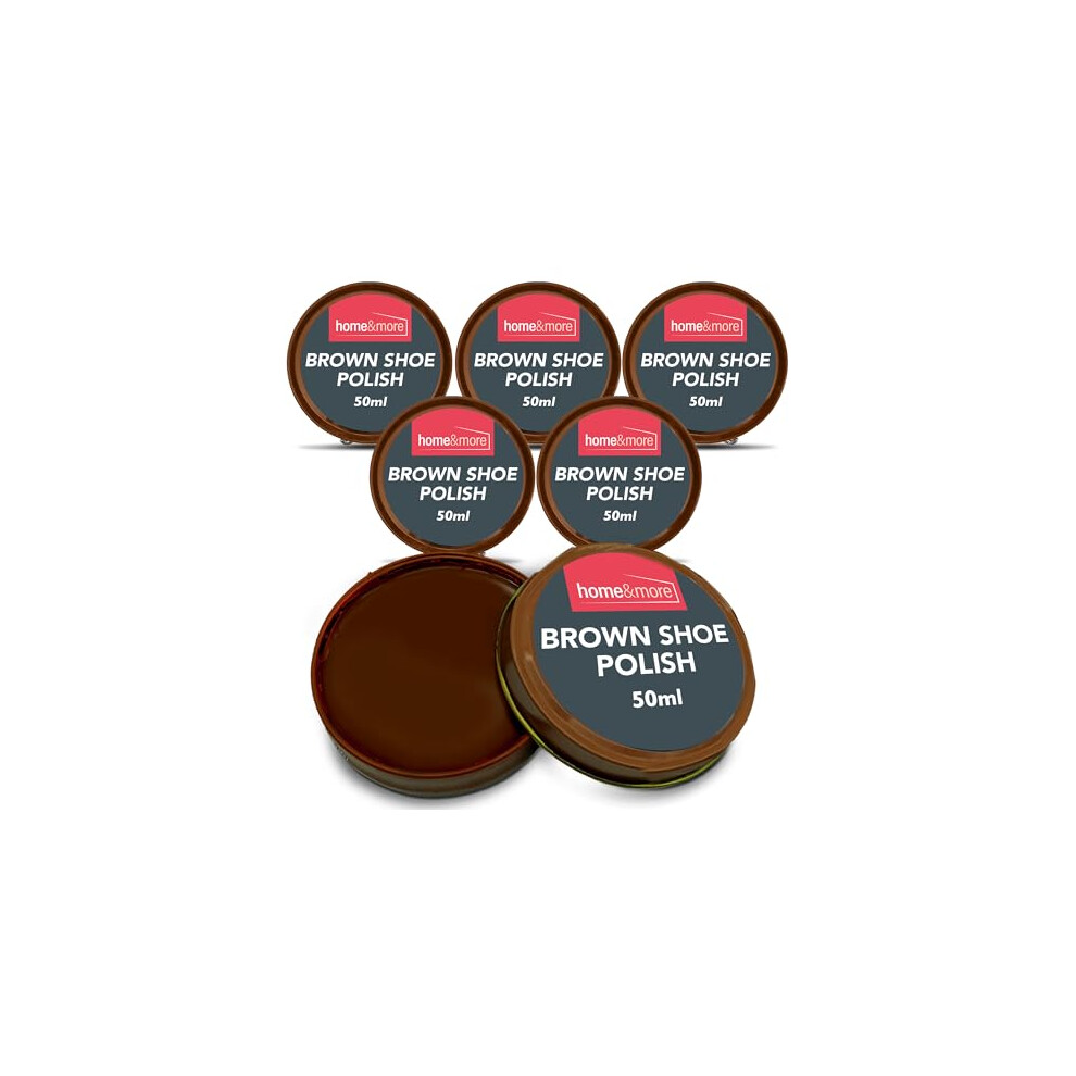Sol 6Pk Brown Shoe Polish For Leather 150Ml Brown Boot Polish With Beeswax & Carnauba Wax For Lasting Shine Tan Shoe Polish For Leather Dark Brown Shoe